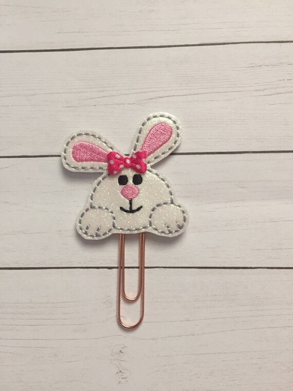 Glitter Bunny Cutie Planner Clip/Planner Clip/Bookmark. Bunny Planner Clip. Easter Planner Clip. Glitter Planner Clip. Spring Planner Clip