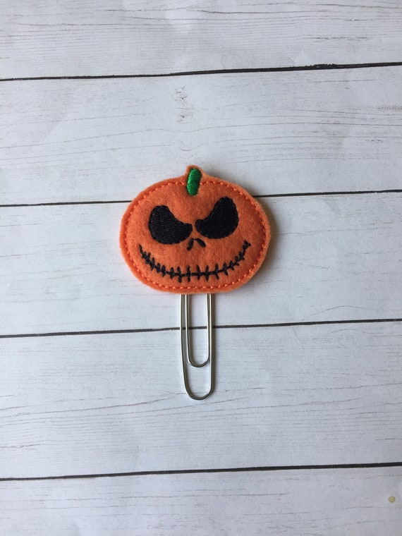 Jack Pumpkin Head Planner Clip/Paper Clip/Feltie Clip. Jack Planner Clip. Halloween Planner Clip. Fall Planner Clip. Pumpkin Planner Clip