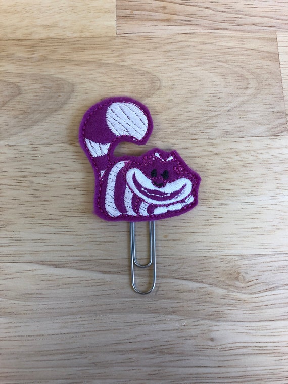 Cheshire Cat Clip/Planner Clip/Bookmark. Alice planner clip. Cat Planner Clip. Movie Planner Clip