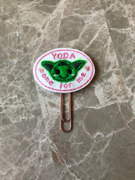 Yoda One For Me Planner Clip/Bookmark. Star Wars planner clip. Valentine Planner Clip. Star Planner Clip. Yoda Planner Clip