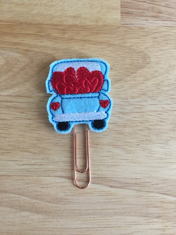 Hearts In Truck Valentine Planner Clip. Valentine Planner Clip. Truck Planner Clip. Heart Planner Clip. Valentines Day Planner
