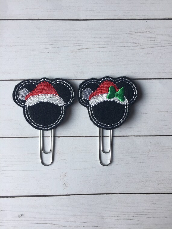 Mouse Christmas Planner Clip/Paper Clip/Feltie Clip. Mouse ears planner clip. Coffee planner clip. Christmas planner clips
