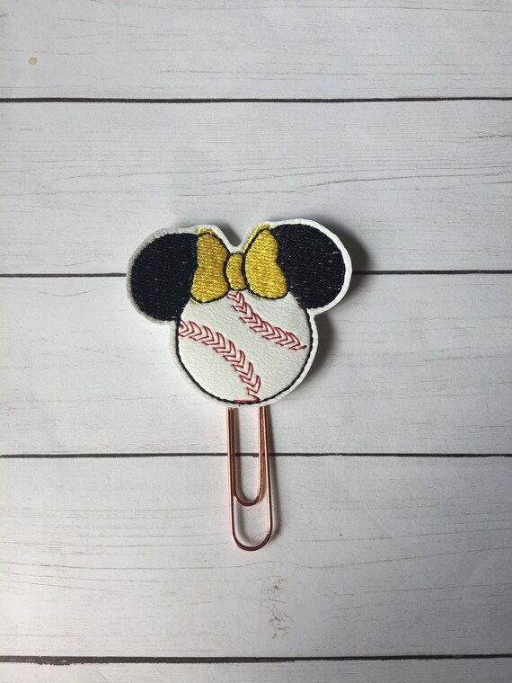Miss Baseball Mouse planner Clip/Planner Clip/Bookmark. Baseball Planner Clip. Mouse Planner Clip. Sport Planner Clip.