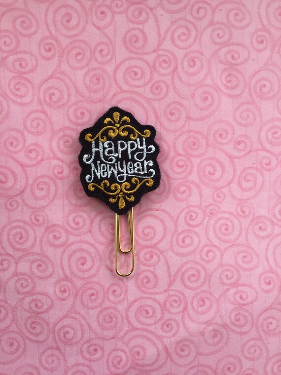 Happy New Year Planner Clip/Planner Clip/Bookmark. Year Planner Clip. New Year Planner Clip. 2019 Planner Clip