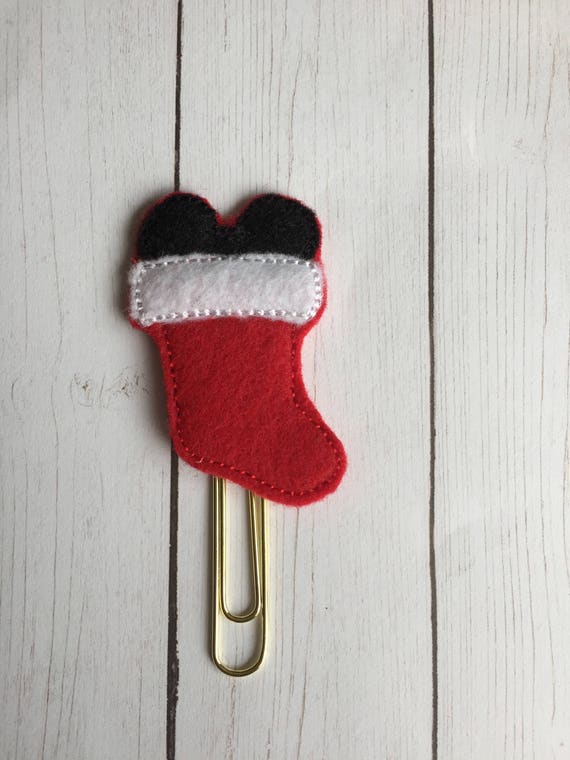 Mr Mouse Stocking planner Clip/Planner Clip/Bookmark. Mouse Planner Clip. Stocking Planner Clip. Christmas planner clip. holiday planner
