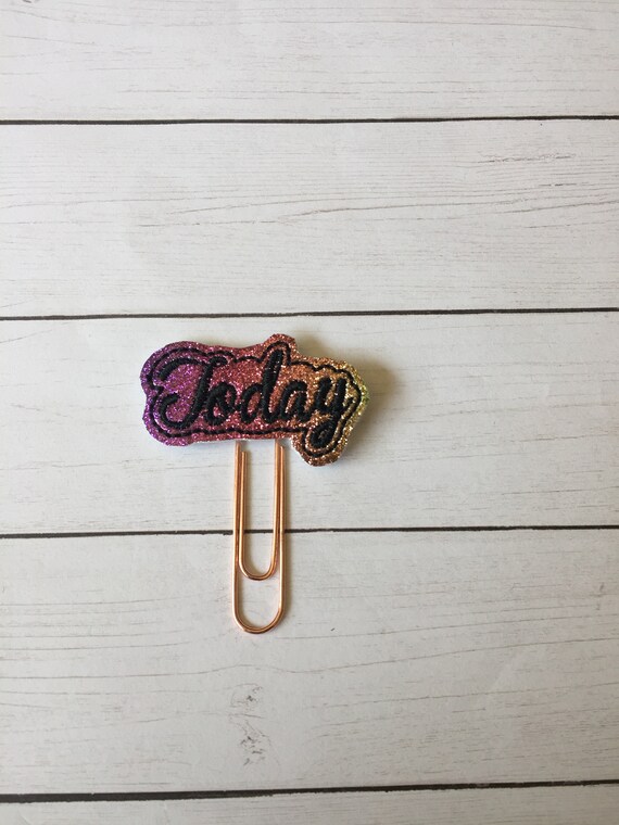Multi-colored Today Planner Clip/Planner Clip/Bookmark. Today Planner Clip. Organizing Planner Clip. Word Planner Clip