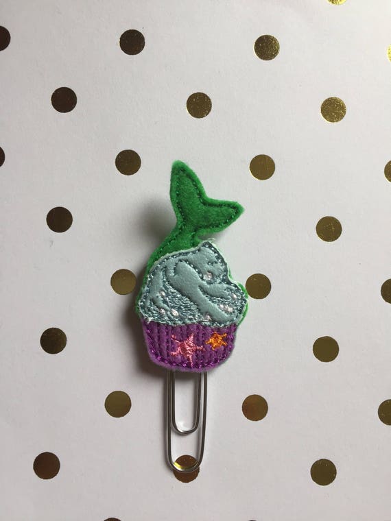 Mermaid Cupcake planner Clip/Planner Clip/Bookmark.