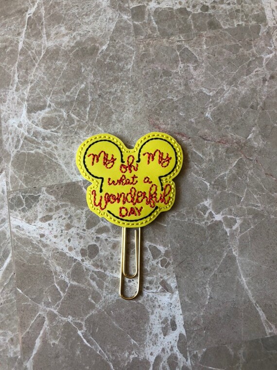 My Oh My What A Wonderful Day Mouse Planner Clip/Planner Clip/Bookmark. Wonderful Planner Clip. Mouse Planner Clip.