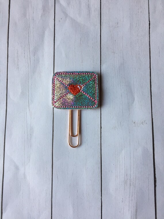 Love Letter planner Clip/Planner Clip/Bookmark. Letter Planner Clip. Love Planner Clip. Valentine Planner Clip. Glitter Planner Clip