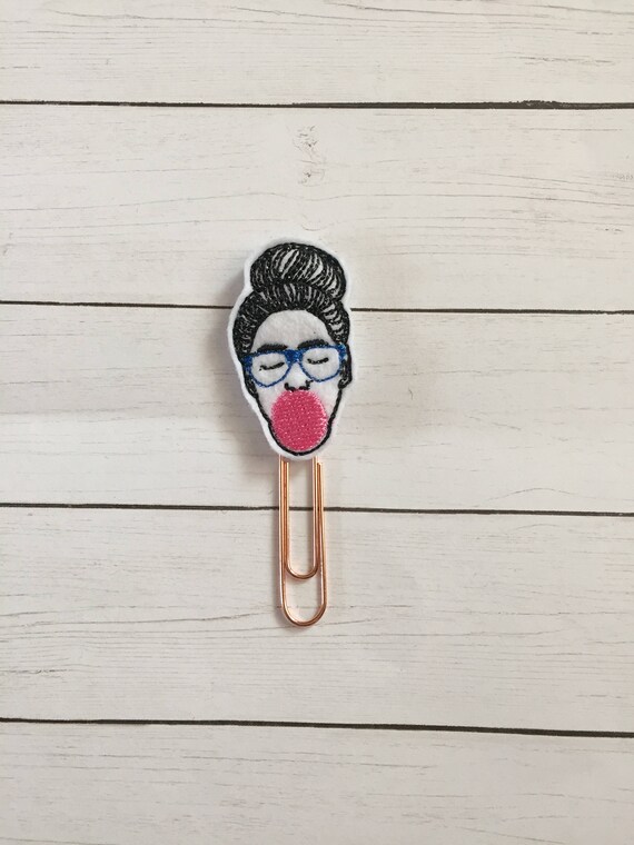 Bubblegum Girl planner Clip/Planner Clip/Bookmark. Girl Planner Clip. Bubble Planner Clip. Bubblegum. Candy Planner Clip
