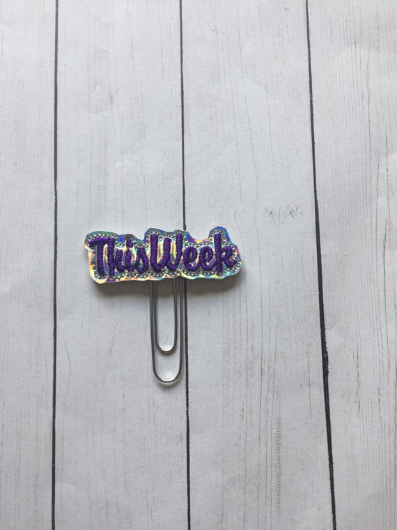 Holographic This Week Planner Clip/Planner Clip/Bookmark. This Week Planner Clip. Organizing Planner Clip. Word Planner Clip. Week Clip