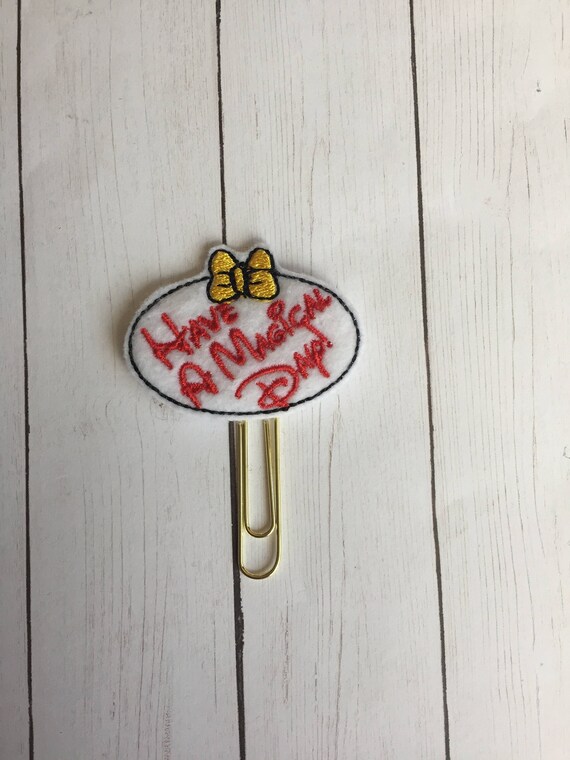Have A Magical Day planner Clip/Planner Clip/Bookmark. Mouse Planner Clip. World Planner Clip. Theme Park Planner Clip. Magical Planner Clip