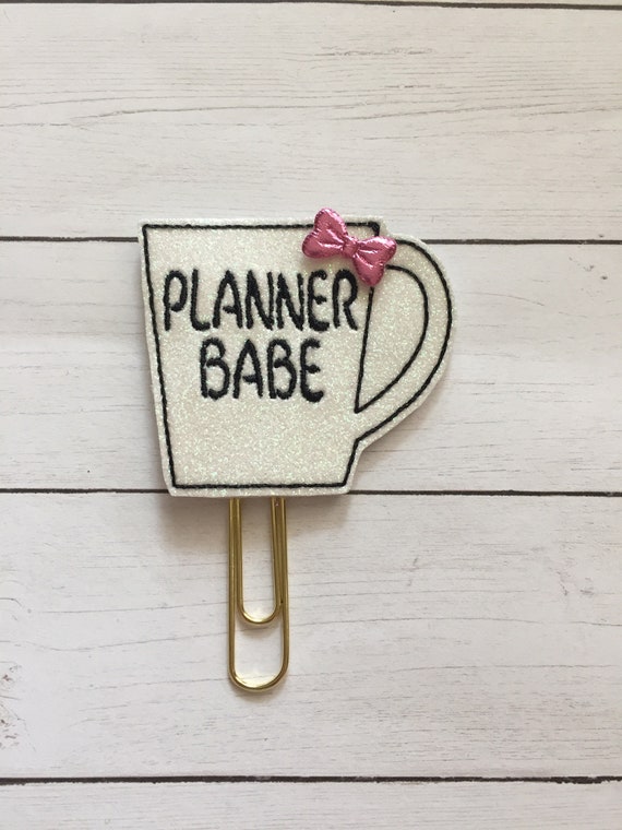 Planner Babe Coffee Cup Planner Clip/Planner Clip/Bookmark. Glitter Planner Clip. Coffee Planner Clip. Bossy Planner Clip