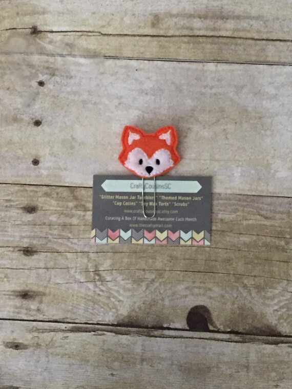 Fox Paper Clip. Fox planner clip. Woodland fox planner clip. Animal planner clip