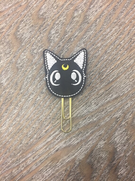 Vinyl Luna Cat Clip/Planner Clip/Bookmark. Lunacat Planner Clip. Cat Planner Clip. Moon cat planner clip