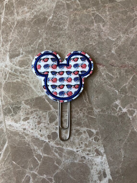 Patriotic Shades Mouse Planner Clip/Planner Clip/Bookmark. Patriotic Planner Clip. Mouse Planner Clip. 4th of July planner