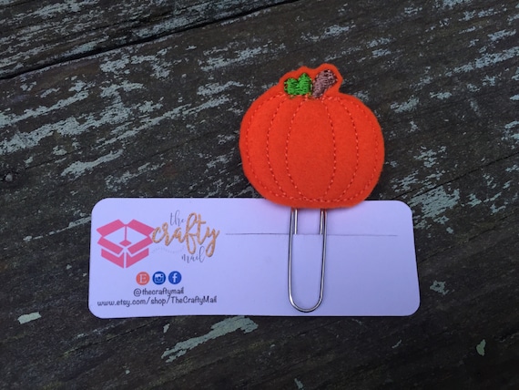 Pumpkin Planner Clip/Paper Clip/Feltie Clip. Coffee Planner Clip. Halloween Planner Clip. Autumn/Fall Planner Clip