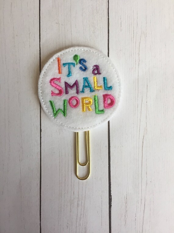 It's A Small World planner Clip/Planner Clip/Bookmark. Mouse Planner Clip. World Planner Clip. Theme Park Planner Clip