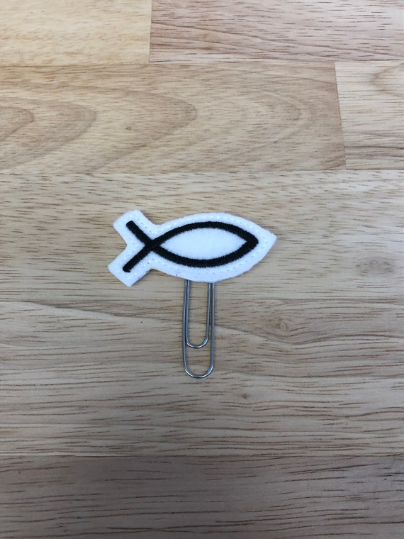 Jesus Fish planner Clip/Planner Clip/Bookmark. Religious Planner Clip. Fish Planner Clip. Cross Planner Clip.