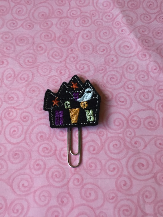 Haunted House Planner Clip/Paper Clip/Feltie Clip. Halloween Planner Clip. House Planner Clip. Haunted Planner Clip