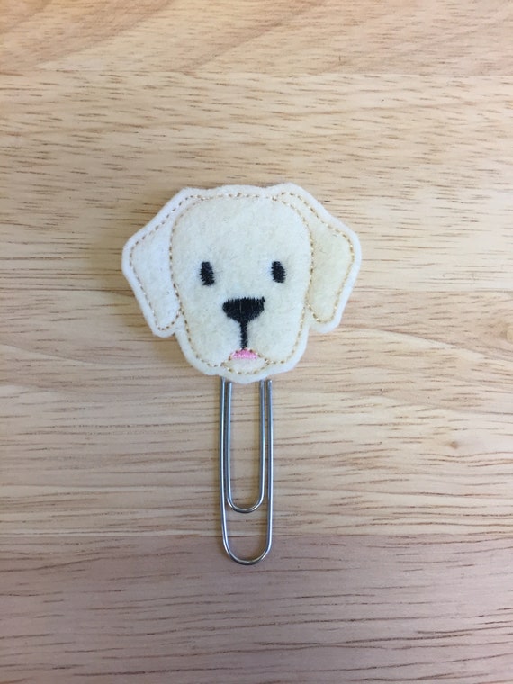 Yellow Lab Clip/Planner Clip/Bookmark. Dog planner clip. Pet planner clip. Labrador Retriever planner clip