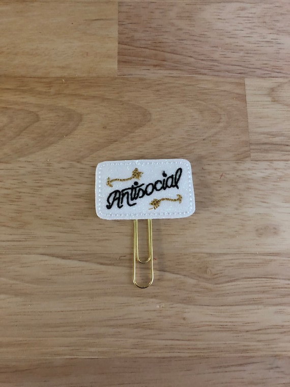 Antisocial Planner Clip/Planner Clip/Bookmark. Socially Awkward Planner Clip. Snarky Planner Clip. Word Planner Clip