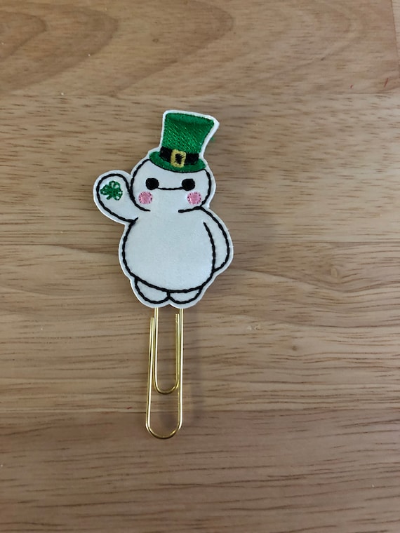 St Patricks Day Vinyl Big Hero Planner Clip. Hero Planner Clip. Bayman Planner Clip. St Patty's Day Planner Clip