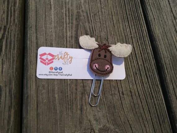 Moose Head Planner Clip/Paper Clip/Feltie Clip