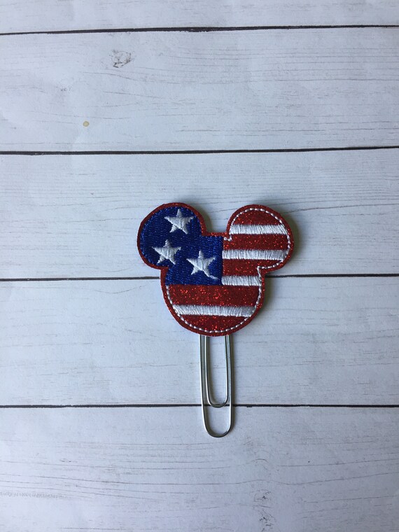 Mr Patriotic Mouse planner Clip/Planner Clip/Bookmark. Patriotic Planner Clip. 4th of July Planner Clip. Independence Day Planner Clip