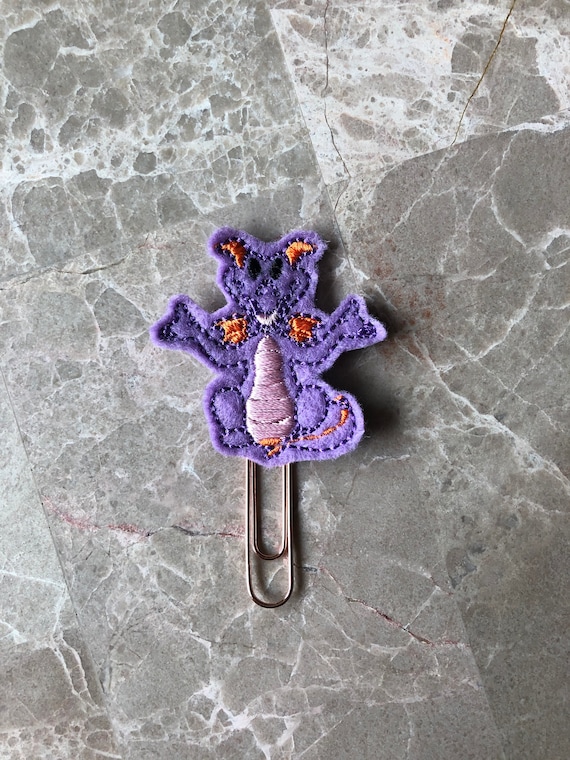 Figment Dragon Planner Clip/Paper Clip/Feltie Clip. Dragon planner clip. Character planner clip