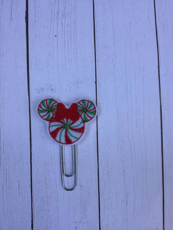 Peppermint Swirl Mouse Planner Clip/Planner Clip/Bookmark. Mouse Planner Clip. Rose Gold Planner Clip. Girl Mouse clip. Holiday planner clip