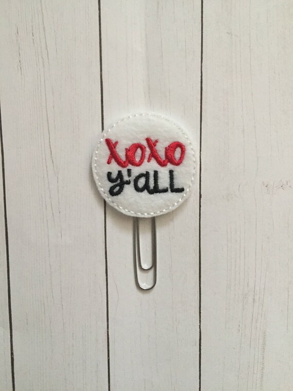 XOXO planner Clip/Planner Clip/Bookmark. Heart Planner Clip. Love Planner Clip. Valentine Planner Clip. Yall Planner Clip