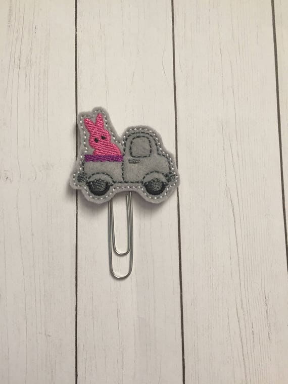 Bunny In Truck Clip/Planner Clip/Bookmark. Truck Planner Clip. Bunny Planner Clip. Easter Planner Clip. Easter Bunny Clip