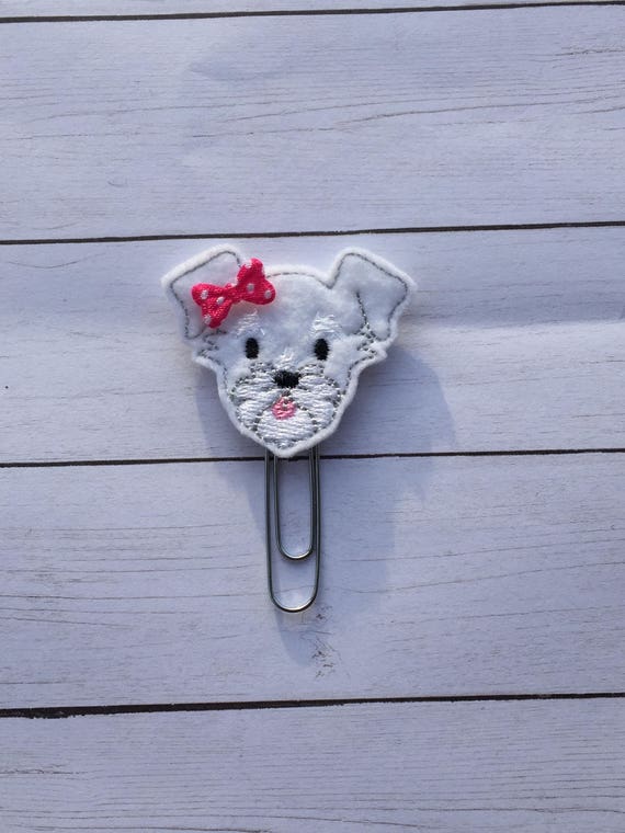 Schnauzer Clip/Planner Clip/Bookmark. Dog Planner Clip. Schnauzer Planner Clip. Puppy Planner Clip. Choose from 3 Colors