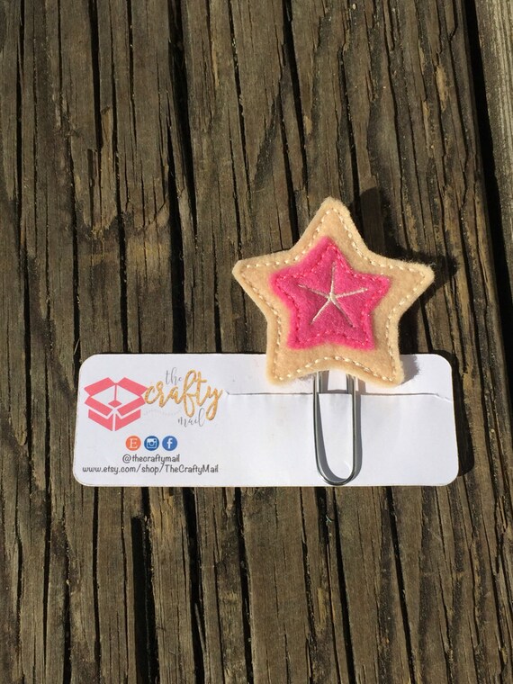 Tan & Pink Starfish Clip/Planner Clip/Bookmark. Summer planner clip
