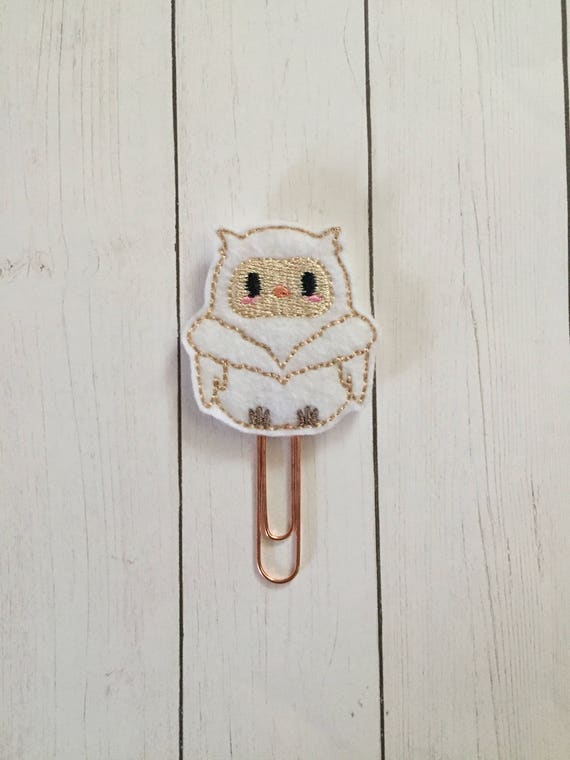 Winter Owl Planner Clip/Planner Clip/Bookmark. Owl Planner Clip