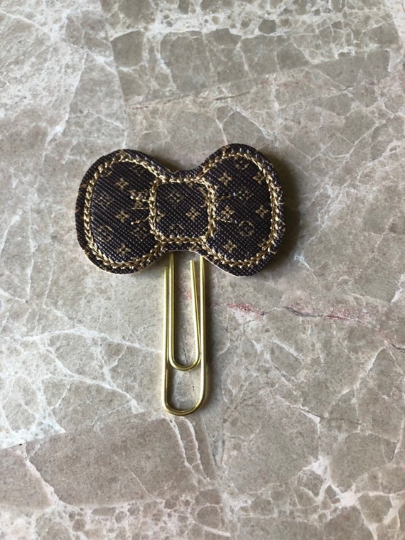 LV Bow Clip/Planner Clip/Bookmark. Logo Planner Clip. Designer Planner Clip. LV Planner Clip. Bow planner clip