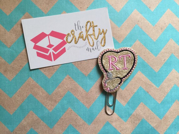 RT/Respiratory Therapist/Stethoscope Paper Clip/Planner Clip/Bookmark. Nurse planner clip. Doctor planner clip. Health care planner clip