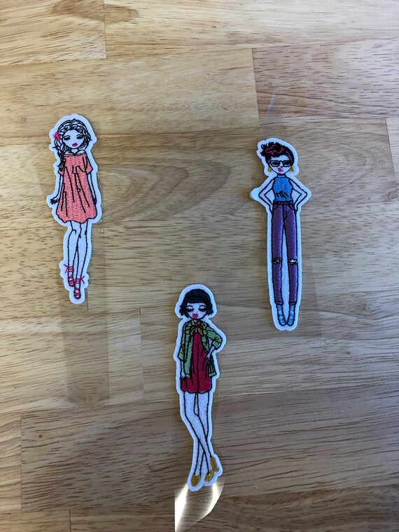 Watercolor Girls Planner Patches. Girl Planner Clips. Planner Patches. Girl Planner Stickers.