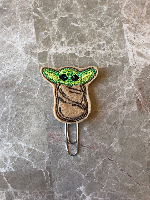 Felt Baby Yoda Planner Clip/Bookmark. Star Wars planner clip. Character Planner Clip. Star Planner Clip. Movie Planner Clip.