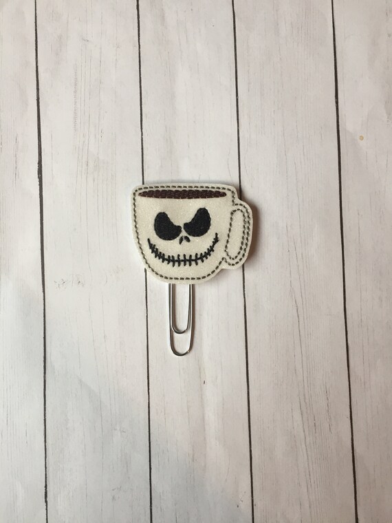 Glitter Nightmare Coffee Mug planner Clip/Planner Clip/Bookmark. Jack Skull Planner Clip. Glitter Planner Clip. Coffee Mug Planner Clip