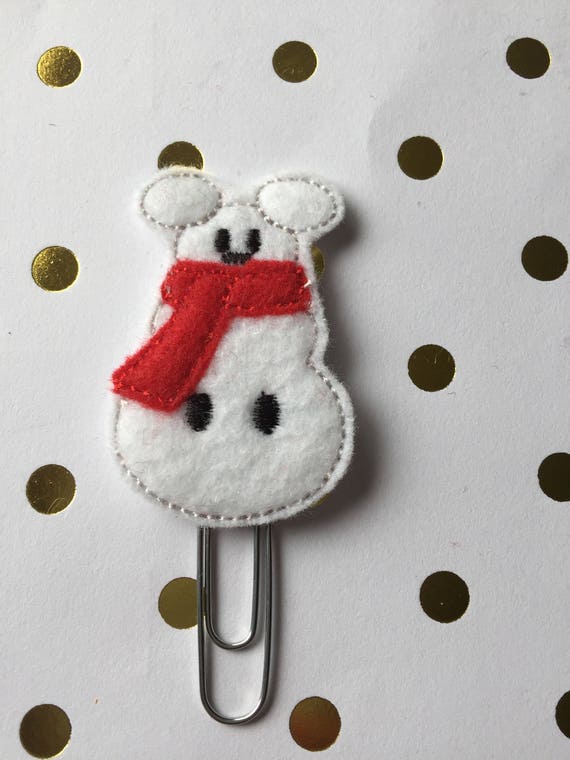 Mr. Snow Mouse planner Clip/Planner Clip/Bookmark. Holiday Planner Clip. Christmas planner clip. Snowman planner clip. Mouse planner clip