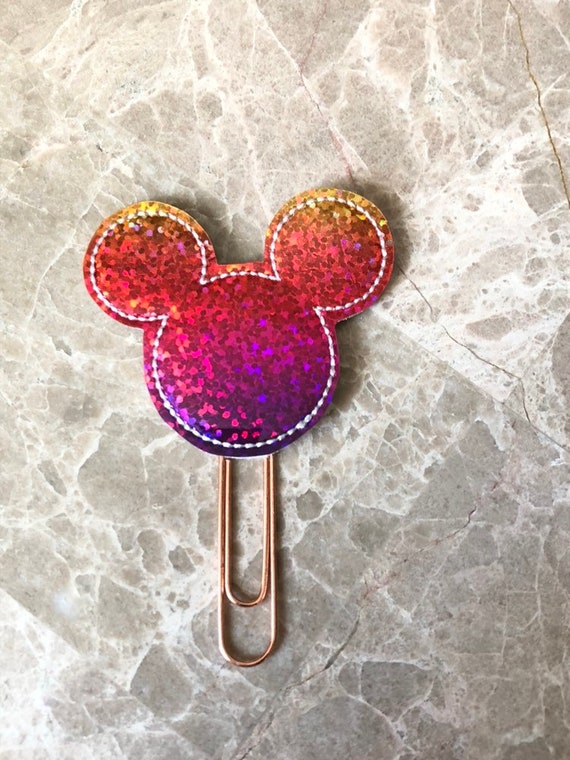 Rainbow Vinyl Mouse Clip/Planner Clip/Bookmark. Mouse Planner Clip. Castle Planner Clip. Glitter Planner Clip. Magical Planner Clip