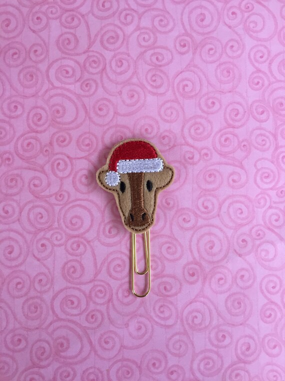 Santa Cow Clip/Planner Clip/Bookmark. Cow Planner Clip. Christmas Planner Clip. Santa Planner Clip. Animal Planner Clip