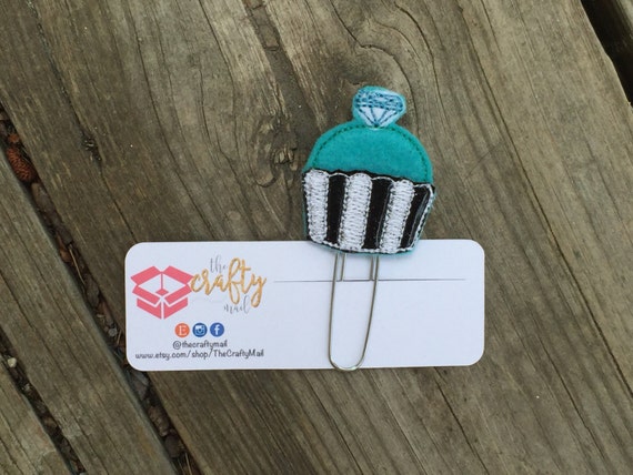 Breakfast At Tiffany's Glitter Cupcake Paper Clip/Planner Clip/Bookmark. Cupcake planner clip