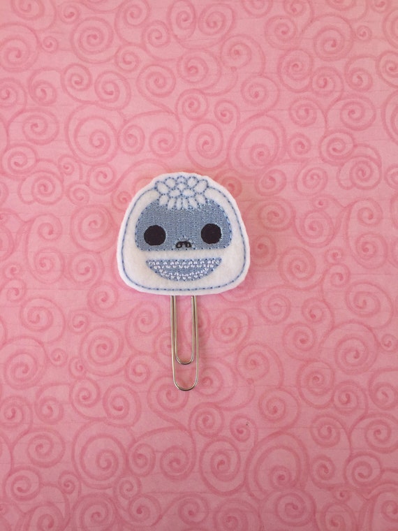 Yeti Face Planner Clip. Yeti Planner Clip. Snowman planner clip. Abominable Snowman Planner Clip.
