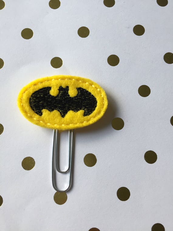 Batman planner Clip/Planner Clip/Bookmark. Bat Planner Clip. Bat Symbol planner clip. Super Hero planner clip