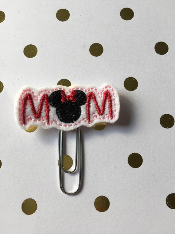 Mouse MOM planner Clip/Planner Clip/Bookmark. Character Planner Clip. Mouse Planner Clip. Mom planner clip