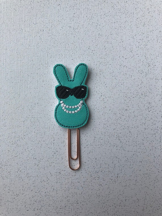 Fancy Peep planner Clip/Planner Clip/Bookmark. Easter Planner Clip. Bunny Planner Clip.