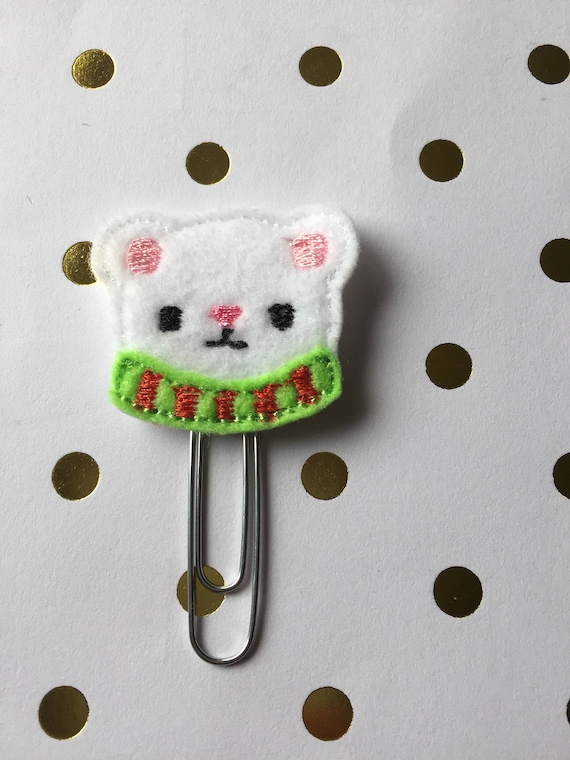 Winter Bear planner Clip/Planner Clip/Bookmark. Holiday Planner Clip. Winter planner clip. bear planner clip. Christmas planner clip